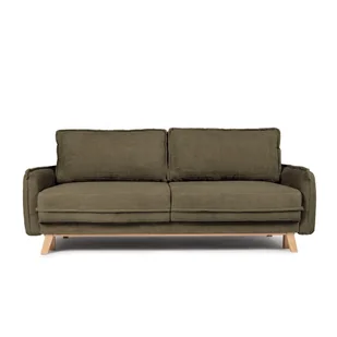 Jasnozielona sztruksowa rozkładana sofa 218 cm Tori – Bonami Selection - Sofy i kanapy - miniaturka - grafika 1
