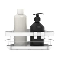 Półki łazienkowe - Koszyk łazienkowy pod prysznic narożny Remix biały Sensea - miniaturka - grafika 1