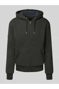 Bluza rozpinana z kapturem i kieszenią kangurką - Superdry - Bluzy męskie - miniaturka - grafika 1