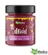 Nutrikosmetyki - Miód wielokwiatowy z czarnym bzem i cynkiem EkaMedica 250 g - miniaturka - grafika 1