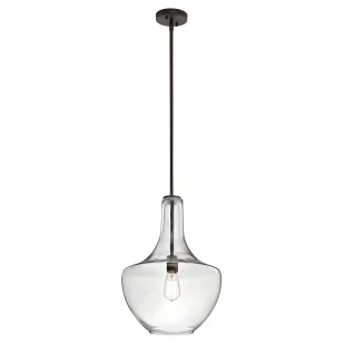 Lampa wisząca Everly - kolor brązowy, transparentny - KL/EVERLY/P/M OZ - Lampy sufitowe - miniaturka - grafika 1