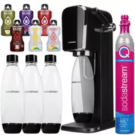 Saturatory - Saturator SodaStream Art Czarny + Butelki SodaStream 1L Fuse Dwupak Czarne + Bolero - miniaturka - grafika 1