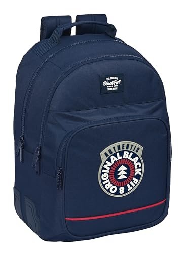 Blackfit8 M773a Podwójny plecak z możliwością dostosowania do wózka, tkanina nadająca się do recyklingu, idealny dla dzieci w różnym wieku, wygodny i wszechstronny, jakość i wytrzymałość, 32x15x42