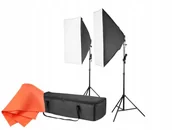 Inne akcesoria studyjne - Zestaw światła ciągłego FreePower 2400W z softboxami 50x70 i torbą - miniaturka - grafika 1