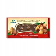 Słodkie kremy i masła - Lewiatan Czekolada Mleczna z Orzechami Laskowymi 100g - miniaturka - grafika 1
