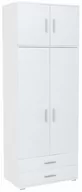 Szafy - Szafa Dwudrzwiowa Bodo 2D2S Biała Z Nadstawką - miniaturka - grafika 1