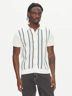 Swetry męskie - Lindbergh Kardigan 30-804062 Biały Relaxed Fit - miniaturka - grafika 1