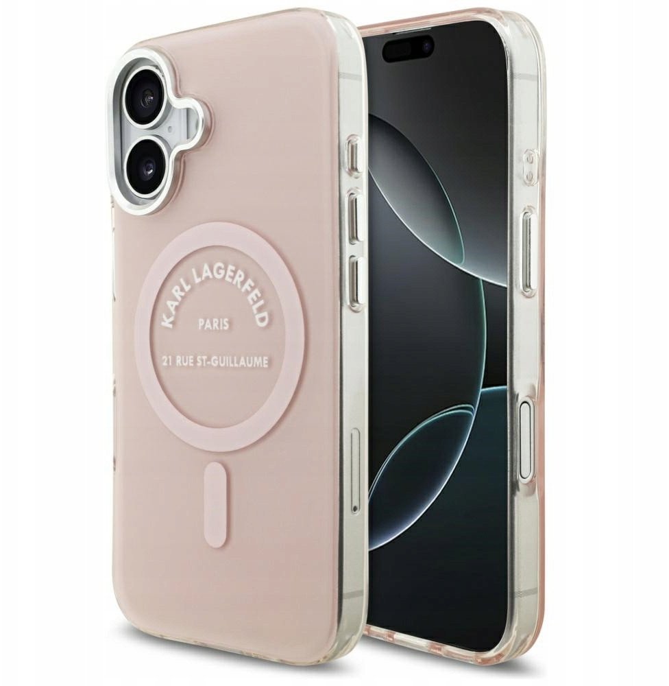 Karl Lagerfeld IML Karl RSG Logo MagSafe Case for iPhone 17 Pink