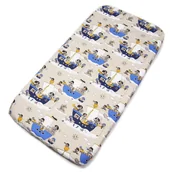 Prześcieradła dla dzieci - PRZEŚCIERADŁO 180x90 cm Z GUMKĄ DO ŁÓŻKA BAWEŁNA Kerstin - miniaturka - grafika 1