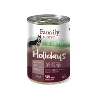 Mokra karma dla psów - FamilyFirst Dziczyzna+gęś+jabłko adult 400g - miniaturka - grafika 1