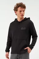 Bluzy męskie - Dagi Męska bluza bawełniana, czarna, XL, czarny, XL - miniaturka - grafika 1