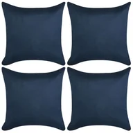Poszewki na poduszki - vidaXL Poszewki na poduszki 40x40 cm, zamszowe, 4 szt., granatowe Poszewki na poduszki 40x40 cm, zamszowe, 4 szt., granatowe - miniaturka - grafika 1