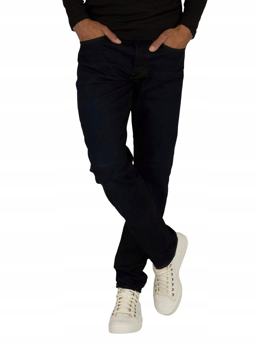 Męskie Jeansy G-Star Raw 3301 Tapered Fit Kolor Dark Aged Niebieski W36 L36