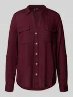 Koszule damskie - Bluzka koszulowa o kroju regular fit z czystej wiskozy model ‘BUMPY’ - miniaturka - grafika 1