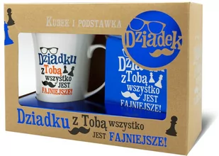 Kubek i podstawka, Dziadek, zestaw, 350 ml - Kubki - miniaturka - grafika 1