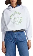 Bluzy damskie - Pepe Jeans Damska bluza z kapturem Alexandra, Biały (biały), XL - miniaturka - grafika 1