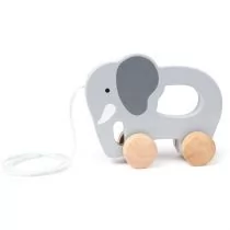Hape Słonik Na Sznurku WMHAPP0U9041483 - Zabawki interaktywne dla dzieci - miniaturka - grafika 1