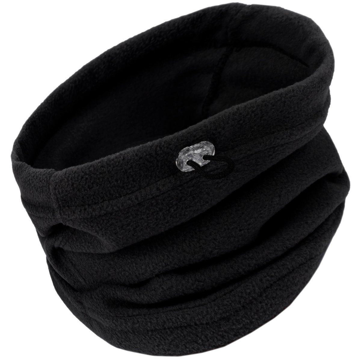 KOMIN TUBA golf szalik z polaru POLSKI POLAR - Czarny, KMN-PLR-CZRN