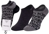 Skarpetki męskie - CALVIN KLEIN SKARPETKI STOPKI 2 PARY GREY 701218714 004 - Rozmiar: 39-42 - miniaturka - grafika 1