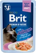 Mokra karma dla kotów - BRIT PREMIUM CAT Sterilized Salmon Gravy Fillets Adult - łosoś w sosie dla kotów sterylizowanych 85g (saszetka) - miniaturka - grafika 1
