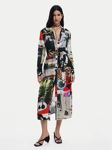Desigual Sukienka koszulowa Collage 25SWVW45 Kolorowy Regular Fit - Sukienki - miniaturka - grafika 1
