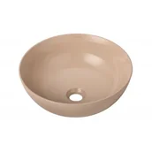 Umywalki - Uptrend Lena umywalka 38,5x38,5 cm nablatowa okrągła macchiato połysk UP4005-2-B4 - miniaturka - grafika 1