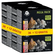 Mokra karma dla kotów - PetRepublic karma mokra dla kota kawałki w delikatnym sosie MIX 3 smaków 48x100g - miniaturka - grafika 1