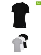 Koszulki męskie - Fila Koszulki (3 szt.) w kolorze czarnym, białym i szarym - miniaturka - grafika 1