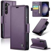 Etui CaseMe Leather do Samsung Galaxy S23 - Fioletowy