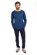 Bluzy męskie - Armor Lux Marinière Houat Heritage Męska bluza, Głębokie morskie/lodowaty niebieski, XXL - miniaturka - grafika 1