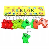 Breloki - Miś Odblaskowy Brelok Do Kluczy Do Plecaka 12Szt - miniaturka - grafika 1