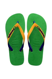 Buty dla dziewczynek - Havaianas japonki dziecięce BRASIL MIX kolor zielony - grafika 1