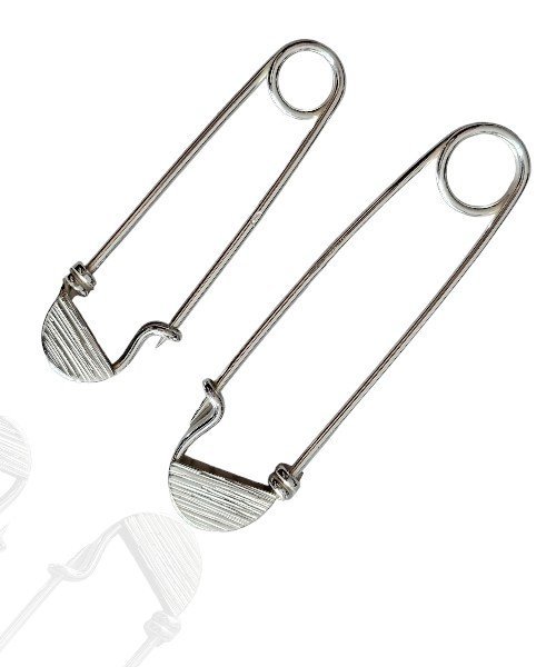 ankabizuteria.pl Broszka srebrna AGRAFKA z satynowym wykończeniem roz