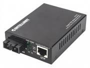 Adaptery i przejściówki - Intellinet Media konwerter Gigabit PoE+ 1000Base-T RJ45/1000Base-LX SC SM 20km - miniaturka - grafika 1