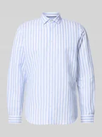 Koszule męskie - Koszula casualowa o kroju slim fit z mieszanki lnu - miniaturka - grafika 1