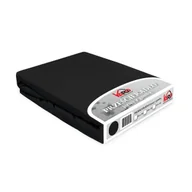 Prześcieradła - Prześcieradło jersey z gumką 160x200 czarne Constance KARO - miniaturka - grafika 1