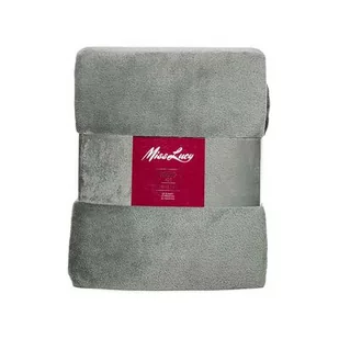 Koc Pled puszysty Miss Lucy Nano 160x210 cm szary - Koce - miniaturka - grafika 1