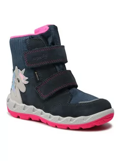 Buty dla dziewczynek - Superfit Śniegowce GORE-TEX 1-006010-8000 S Granatowy - grafika 1