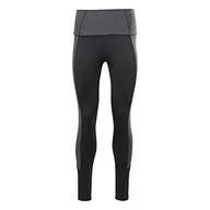 Legginsy - Reebok Damskie legginsy S Rib Hr Tight, czarny, M - miniaturka - grafika 1