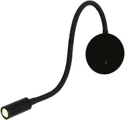 Light Prestige Kinkiet LAMPA ścienna SENISE LP-2021/1W BK regulowana OPRAWA metalowa LED 3W tuba na peszlu IP44 czarna LP-2021/1W BK - Lampy ścienne Light Prestige Kinkiet LAMPA ścienna SENISE LP-2021/1W BK regulowana OPRAWA metalowa LED 3W tuba na peszlu IP44 czarna LP-2021/1W BK - Lampy ścienne - miniaturka - grafika 2