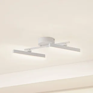 Reflektor LED Lindby Eldrin, biały, 18W, 2-punktowa, metal, 25cm - Lampy sufitowe - miniaturka - grafika 1
