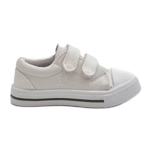 Dziecięce Trampki Na Rzepy Big Star NN374117 Białe - Buty dla dziewczynek - miniaturka - grafika 1