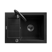 Zlewozmywaki - Zlewozmywak granitowy z baterią Senar Pyramis - miniaturka - grafika 1