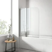 Parawany nawannowe - EMKE - Parawan nawannowy 100x140 cm Dwuelementowy parawan nawannowy - Nano powłoka - Chrom - miniaturka - grafika 1