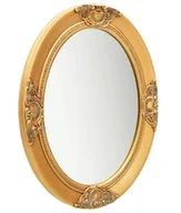 Lustra - Złote owalne lustro w rustykalnym stylu B2-D23 - miniaturka - grafika 1