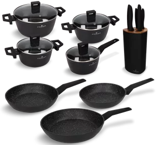 Zestaw garnków, patelni, noży w bloku 17 el. Forte Zwieger - Zestawy garnków i patelni Zestaw garnków, patelni, noży w bloku 17 el. Forte Zwieger - Zestawy garnków i patelni - miniaturka - grafika 1