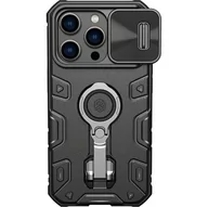 Etui i futerały do telefonów - Nillkin Etui z ochroną aparatu CamShield Armor Pro Magnetic do iPhone 14 Pro czarne - miniaturka - grafika 1