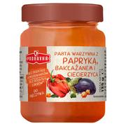 Warzywa w marynacie - Podravka Pasta warzywna z papryką bakłażanem i ciecierzycą 135 g - miniaturka - grafika 1