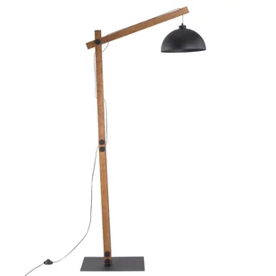 Podłogowa lampa rustykalna Oslo 5128 TK Lighting drewniana czarna - Lampy stojące - miniaturka - grafika 1