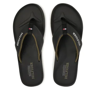 Japonki Tommy Hilfiger Padded Comfort Hilfiger B Sandal FM0FM05440 Czarny - Klapki i japonki męskie - miniaturka - grafika 1
